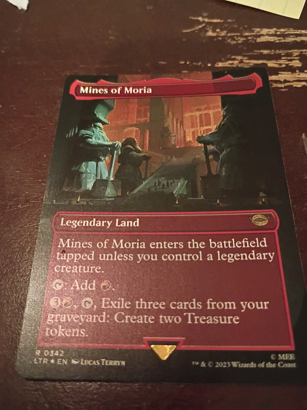 Mines of Moria Legendary Land Card - Red